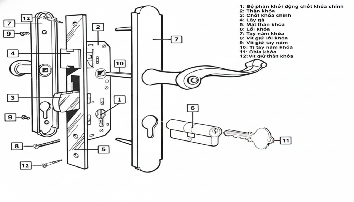 Vai tro quan trong cua phu kien trong ket cau cua nhom kinh